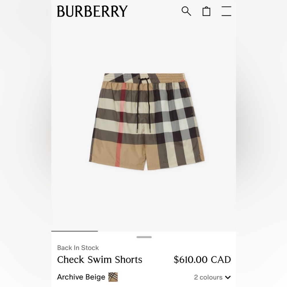 Boys 6Y Burberry swim shorts